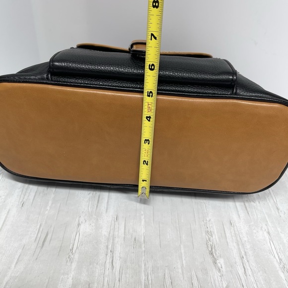 Giani Bernini Black Pebble Leather Satchel Bag Purse Crossbody Everyday Casual - Picture 11 of 11